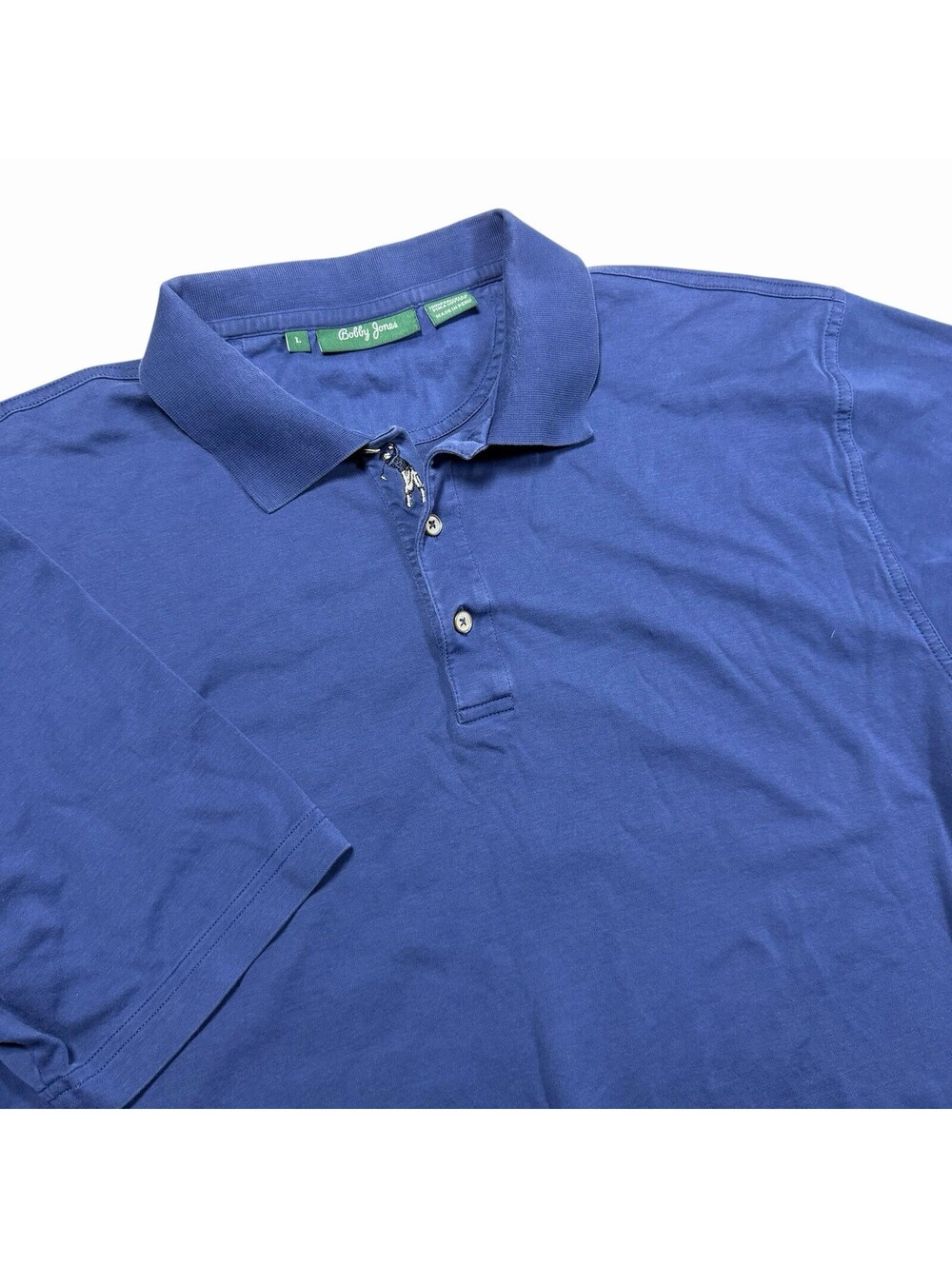 Bobby Jones Men's 100% Peruvian Pima Cotton Short Sleeve Golf Polo Shirt Size L